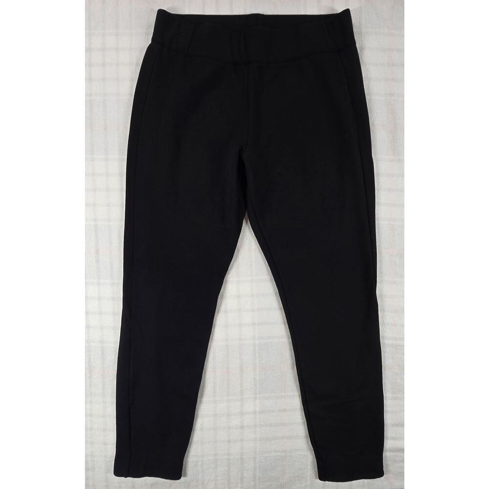 Cuyana Jersey Knit Slim Cigarette Capri Pant Pull On Soft Leggings Black M